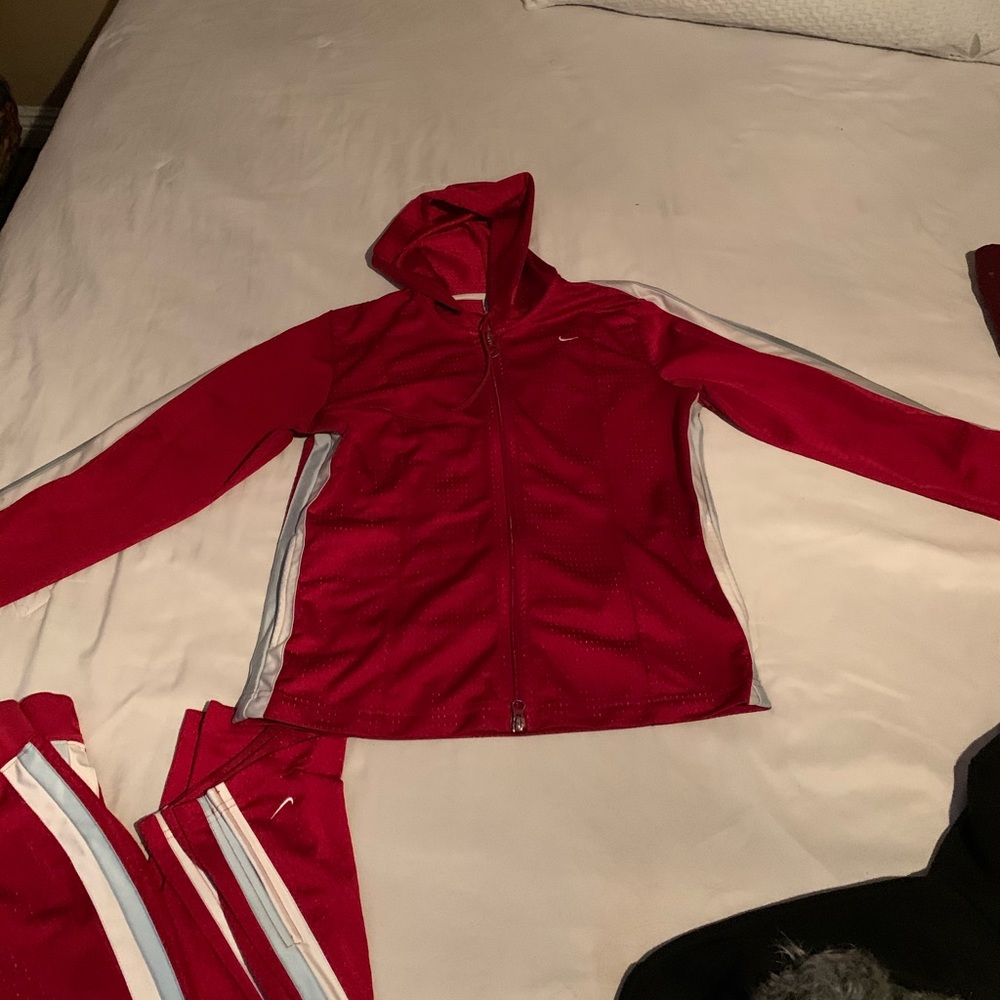 Red Nike Track Suit